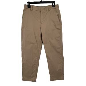 Vince mid rise Italian stretch cotton chino pants tan size 4